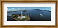 Framed Aerial View of the Statue of Liberty, New York City