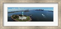 Framed Aerial View of the Statue of Liberty, New York City