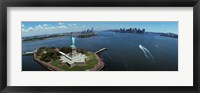 Framed Aerial View of the Statue of Liberty, New York City