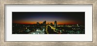Framed High Angle View Of A City Lit Up At Dawn, St. Louis, Missouri, USA