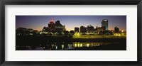 Framed Buildings At The Waterfront Lit Up At Dawn, Memphis, Tennessee, USA