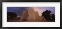 Framed Overcast clouds sky over a church, San Francisco de Asis Church, Ranchos De Taos, New Mexico, USA