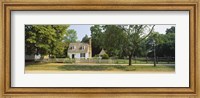 Framed Fence in front of a house, Colonial Williamsburg, Williamsburg, Virginia, USA
