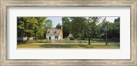 Framed Fence in front of a house, Colonial Williamsburg, Williamsburg, Virginia, USA