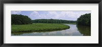Framed Reflection of clouds in water, Colonial Parkway, Williamsburg, Virginia, USA