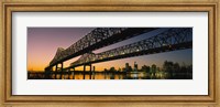 Framed Low angle view of a bridge across a river, New Orleans, Louisiana, USA