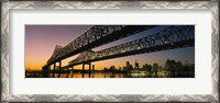 Framed Low angle view of a bridge across a river, New Orleans, Louisiana, USA