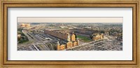 Framed Aerial view of a baseball stadium in a city, Oriole Park at Camden Yards, Baltimore, Maryland, USA