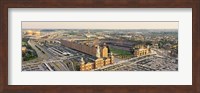 Framed Aerial view of a baseball stadium in a city, Oriole Park at Camden Yards, Baltimore, Maryland, USA