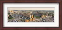 Framed Aerial view of a baseball stadium in a city, Oriole Park at Camden Yards, Baltimore, Maryland, USA