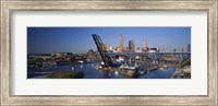 Framed High angle view of boats in a river, Cleveland, Ohio, USA