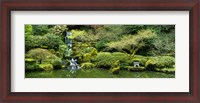 Framed Waterfall in a garden, Japanese Garden, Washington Park, Portland, Oregon, USA