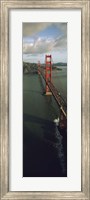 Framed Aerial view of a bridge, Golden Gate Bridge, San Francisco, California, USA