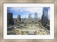 Framed High angle view of buildings in a city, World Trade Center site, New York City, New York State, USA, 2006