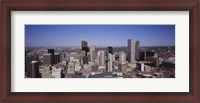 Framed Aerial view of Skyscrapers in Denver, Colorado, USA