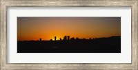 Framed Silhoiette Century City and Westside from Fairfax District, California, USA