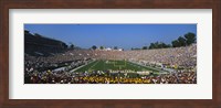 Framed High angle view of a football stadium full of spectators, The Rose Bowl, Pasadena, City of Los Angeles, California, USA