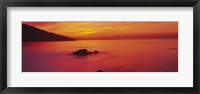 Framed Panoramic view of the sea at dusk, Leo Carillo State Park, Carillo, Los Angeles County, California, USA