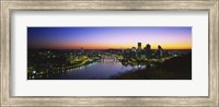 Framed Pittsburgh Sunset over Buildings