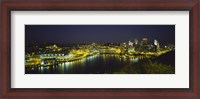 Framed Pittsburgh, Pennsylvania Skyline