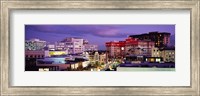 Framed High angle view of buildings in a city, Rodeo Drive, Beverly Hills, California, USA