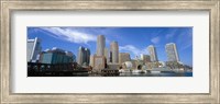 Framed Skyscrapers at the waterfront, Boston, Massachusetts