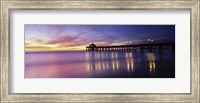 Framed Reflection of a pier in water, Manhattan Beach Pier, Manhattan Beach, San Francisco, California, USA