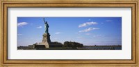 Framed Statue viewed through a ferry, Statue of Liberty, Liberty State Park, Liberty Island, New York City, New York State, USA