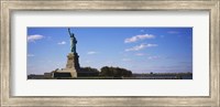 Framed Statue viewed through a ferry, Statue of Liberty, Liberty State Park, Liberty Island, New York City, New York State, USA
