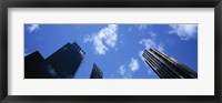 Framed Low angle view of skyscrapers, Columbus Circle, Manhattan, New York City, New York State, USA