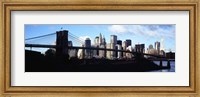 Framed Skyscrapers at the waterfront, Brooklyn Bridge, East River, Manhattan, New York City, New York State, USA