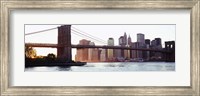 Framed Brooklyn Bridge over the East River