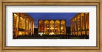 Framed Entertainment building lit up at night, Lincoln Center, Manhattan, New York City, New York State, USA