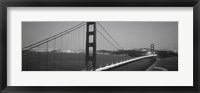 Framed Golden Gate Bridge (black and white), San Francisco, California