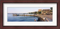 Framed Group of people at a waterfront, Lake Mendota, University of Wisconsin, Memorial Union, Madison, Wisconsin