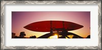 Framed Close-up of a kayak on a car roof at sunset, San Francisco, California