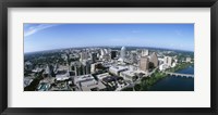 Framed Aerial view of a city, Austin,Texas