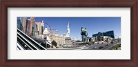 Framed Buildings in a city, New York New York Hotel, MGM Casino, The Strip, Las Vegas, Clark County, Nevada, USA
