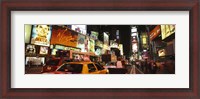 Framed Buildings lit up at night in a city, Broadway, Times Square, Midtown Manhattan, Manhattan, New York City, New York State, USA