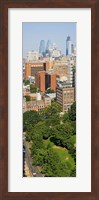 Framed Skyscrapers in a city, Washington Square, Philadelphia, Philadelphia County, Pennsylvania, USA