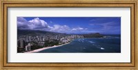 Framed Buildings at the waterfront, Waikiki Beach, Honolulu, Hawaii