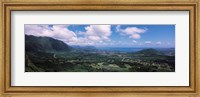 Framed High angle view of a landscape, Kaneohe, Oahu, Hawaii