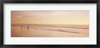 Framed Two children playing on the beach, San Francisco, California, USA