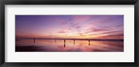 Framed Group of people watching the sunset, San Francisco, California, USA