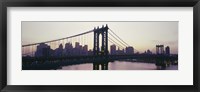 Framed Bridge across a river, Manhattan Bridge, East River, Manhattan, New York City, New York State, USA