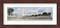 Framed Fountains at a memorial, National World War II Memorial, Washington Monument, Washington DC, USA