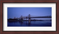 Framed Queensboro Bridge Over East River, Manhattan (blue sky)