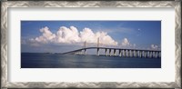 Framed Suspension bridge across the bay, Sunshine Skyway Bridge, Tampa Bay, Gulf of Mexico, Florida, USA
