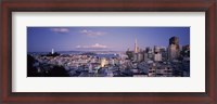 Framed High angle view of a cityscape from Nob Hill, San Francisco, California