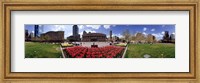 Framed 360 degree view of a city, Boston, Suffolk County, Massachusetts, USA